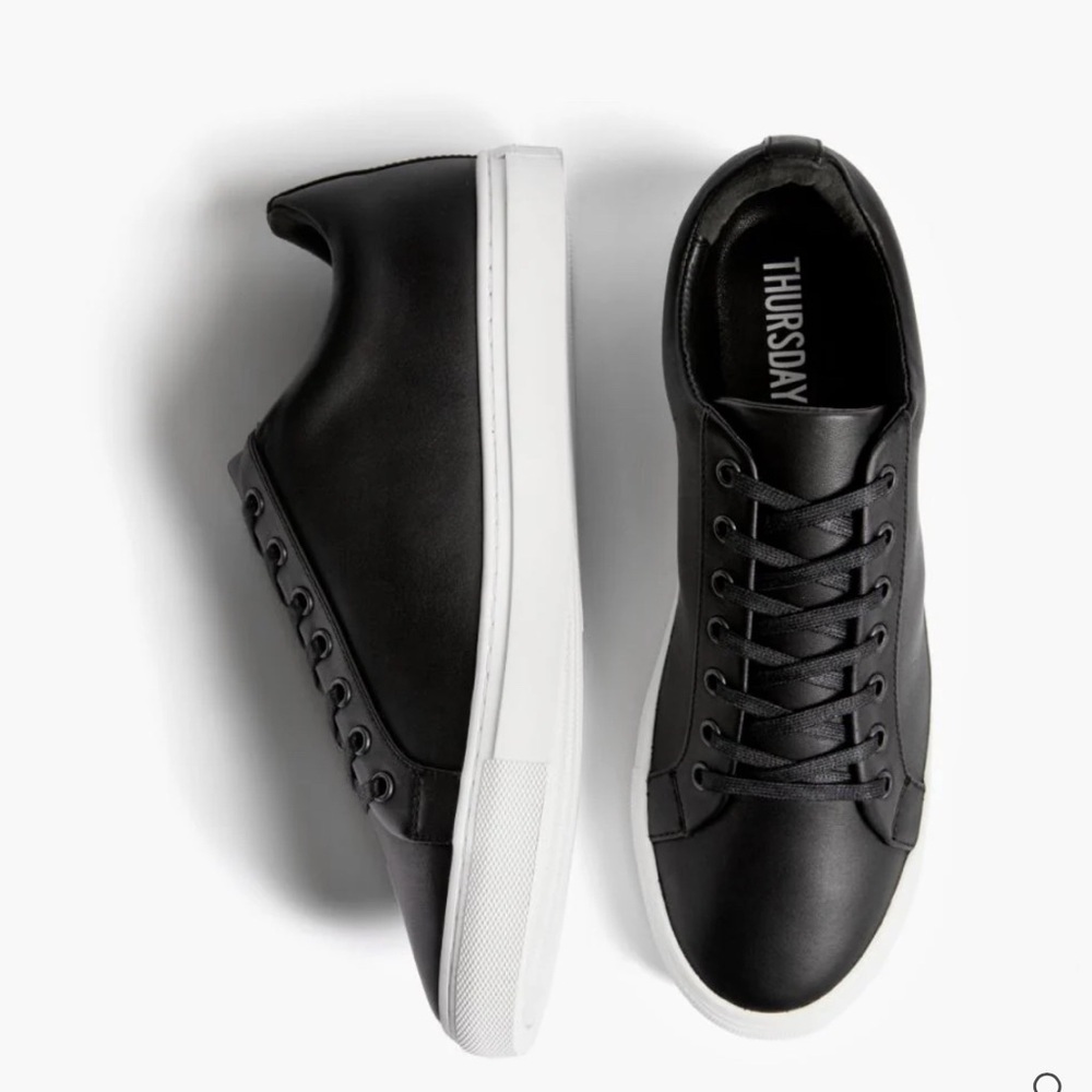 Thursday Boot Company Black Leather Sneakers, Like New, Men’s Sz 9.5